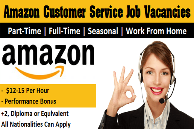 Amazon Customer Service Jobs ! Part-Time Vacancies