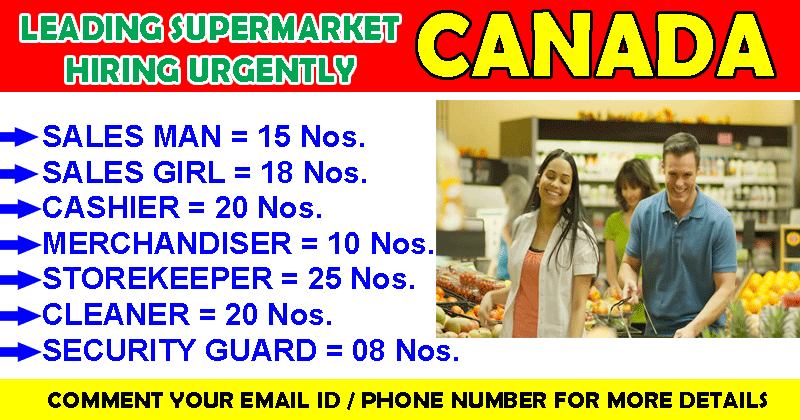 Supermarket Jobs in Canada | Latest Jobs Vacancies in Shopping Mall 2025
