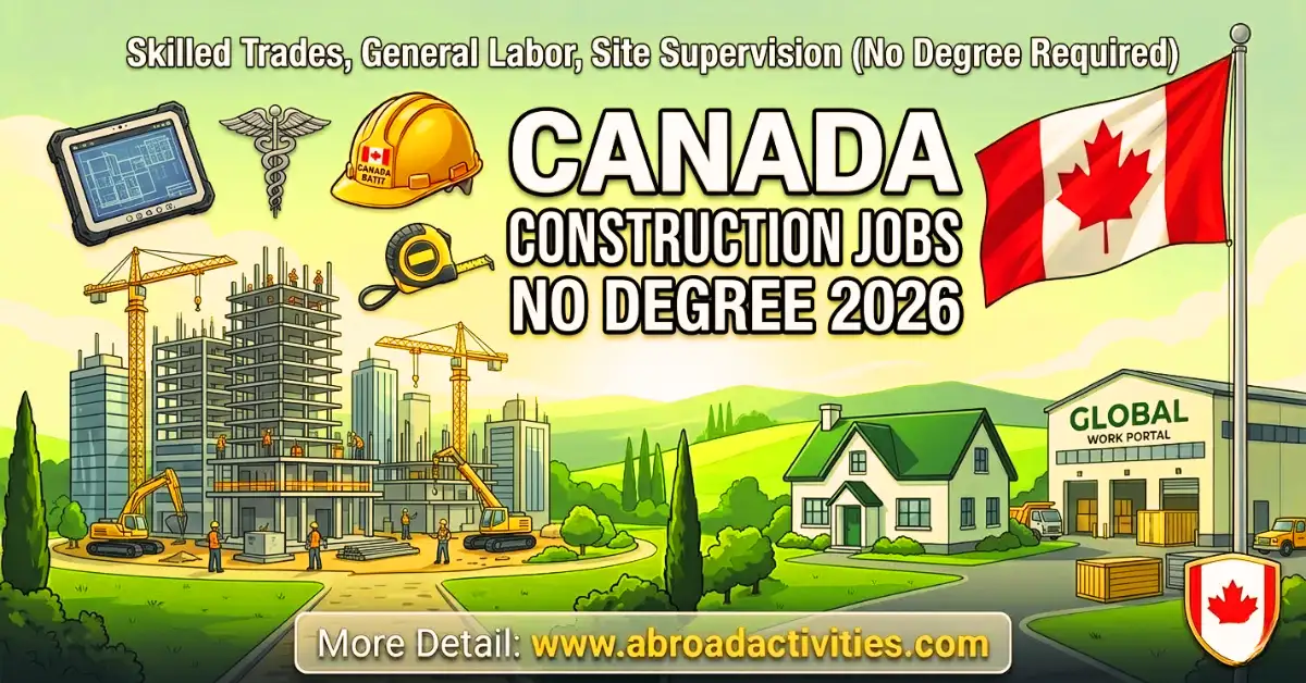 Canada Construction Jobs no Degree 2026