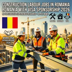Construction Labour Jobs in Romania with Visa Sponsorship
