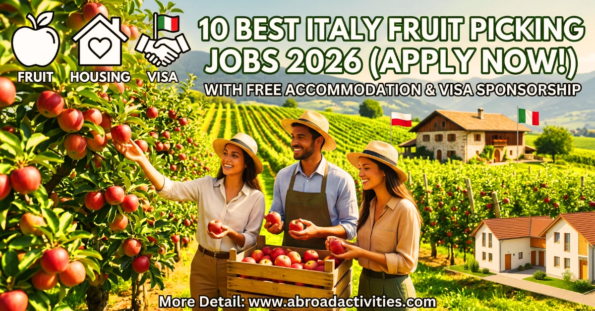 Fruit Picking Jobs in Italy with Free Accommodation 2026