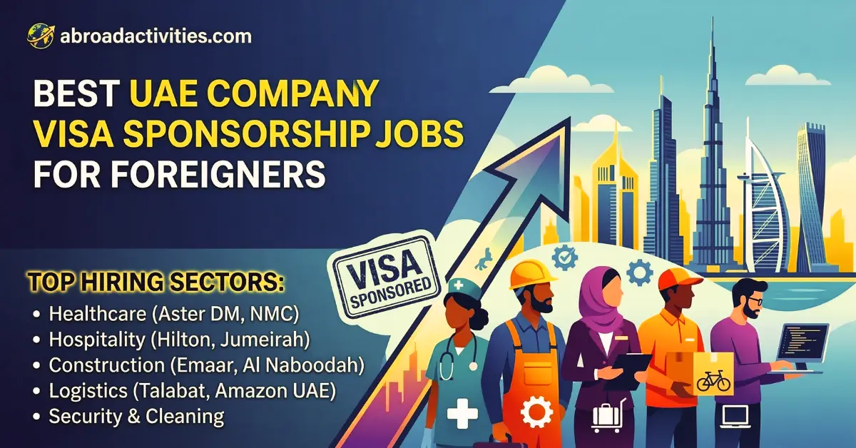 UAE Company Visa Sponsorship Jobs for Foreigners