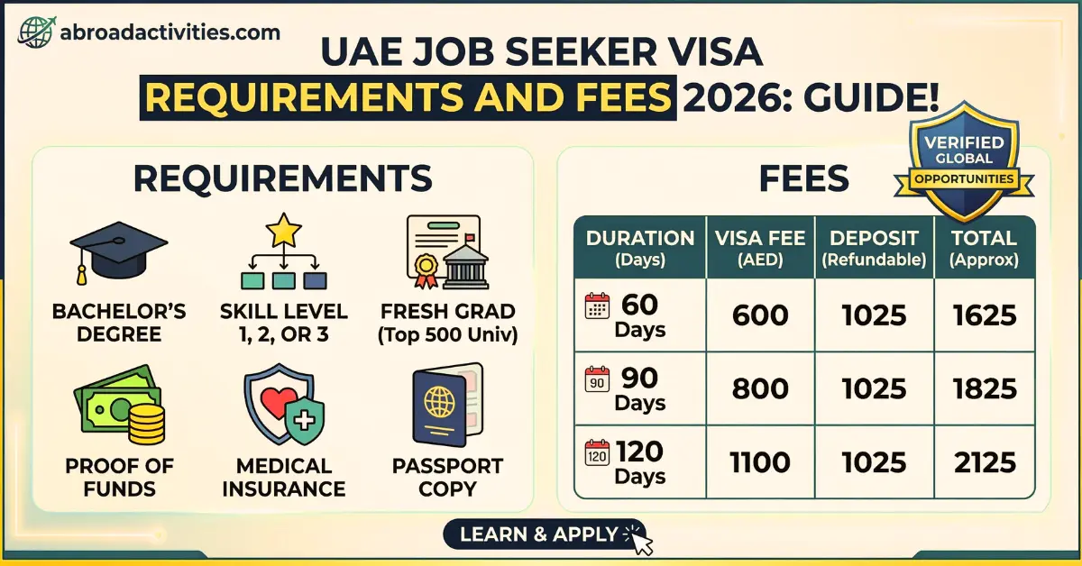UAE Job Seeker Visa Requirements and Fees for Skilled Workers 2026