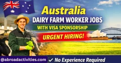 Australia Dairy Farm Worker Jobs with Visa Sponsorship