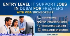 Entry Level IT Support Jobs in Dubai for Freshers with Visa Sponsorship