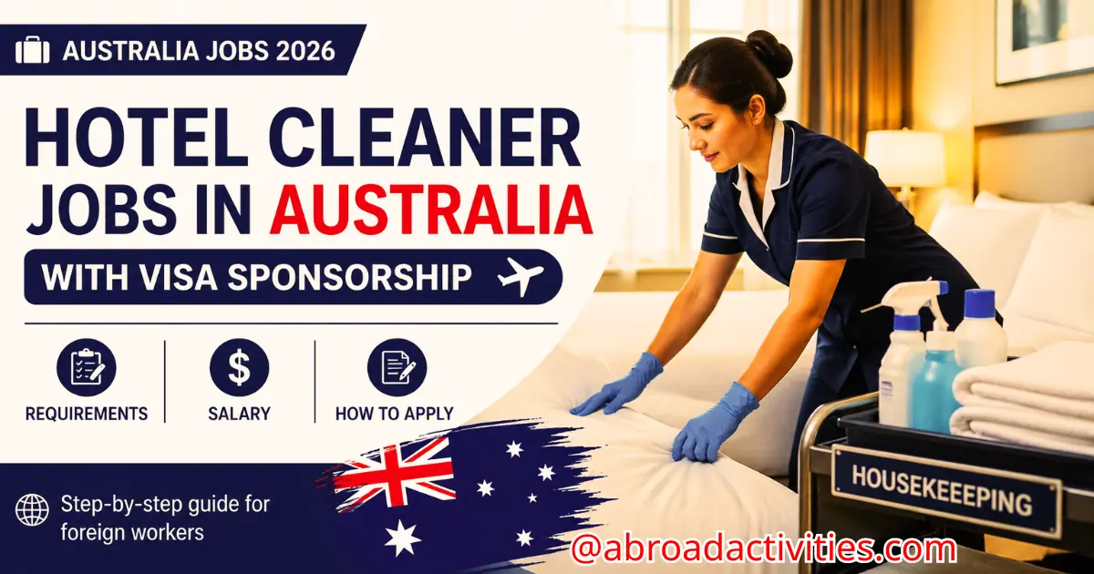 Hotel Cleaner Jobs in Australia with Visa Sponsorship
