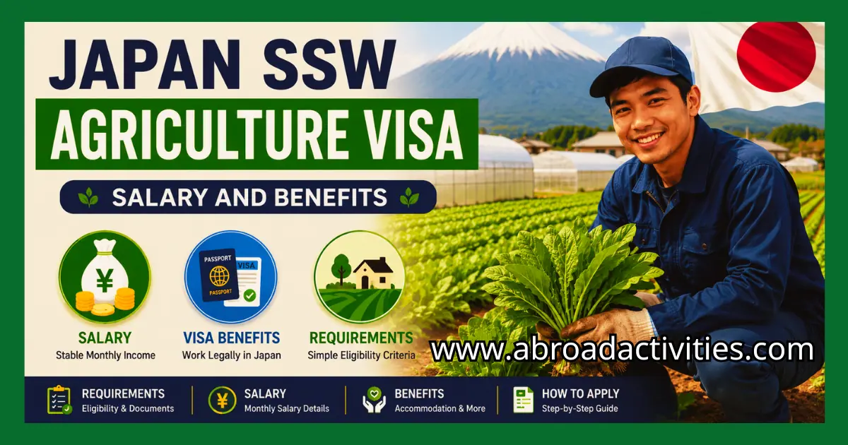 Japan SSW Agriculture Visa Salary and Benefits