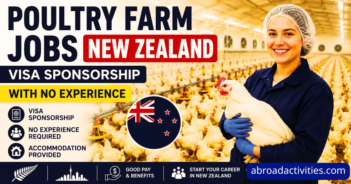Poultry Farm Jobs New Zealand Visa Sponsorship with No Experience