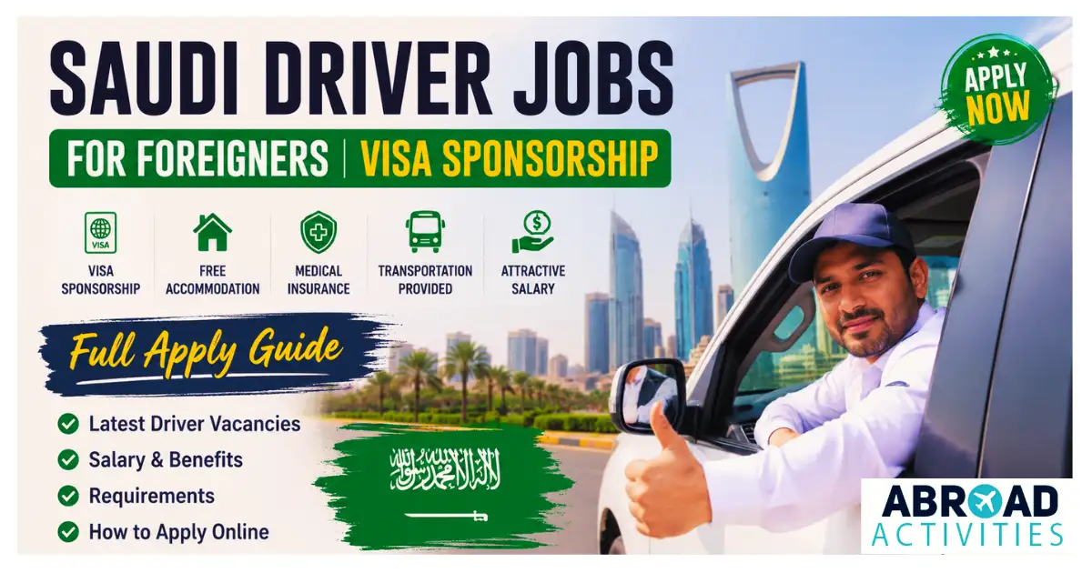 Saudi Driver Jobs 2026 for Foreigners with Visa Sponsorship
